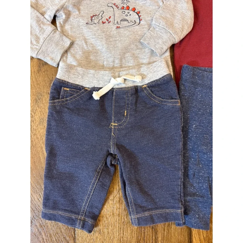 Baby Boy 3 Months Outfits Jeans Pants Long‎ Sleeved Bpdysuits Shirts Clothes Lot